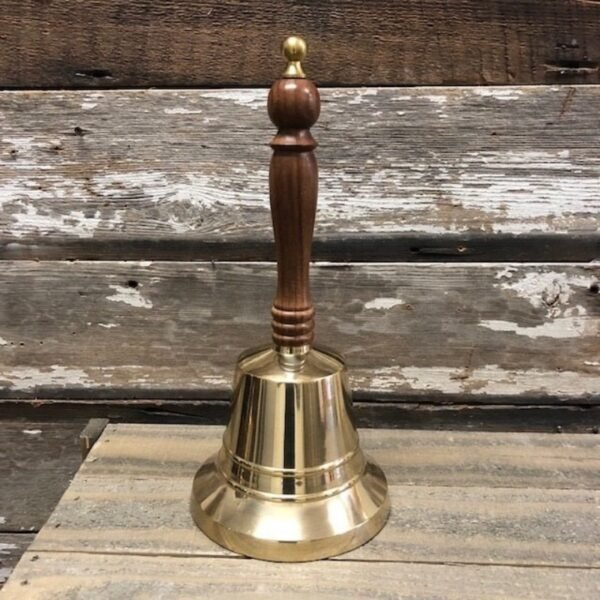 Custom 13 Inch Polished Brass Hand Bell for Religious Souvenir
