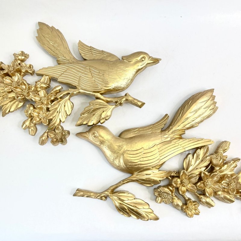 Custom Vintage Syrocopse Style Copper Bird Pair for Home Decor