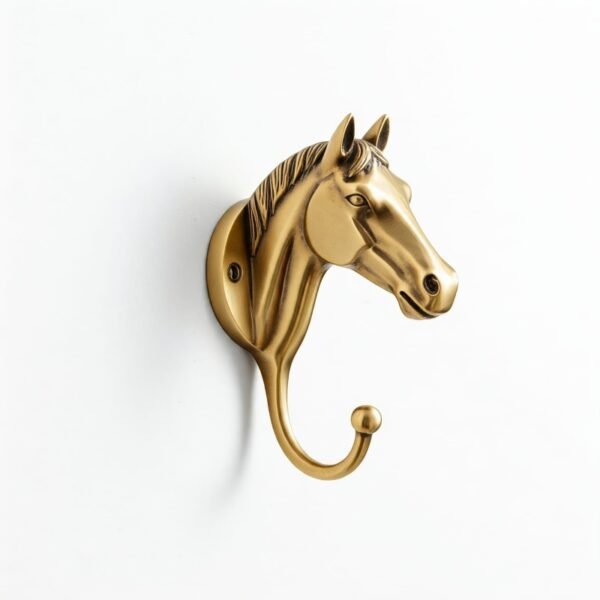 Custom Brass Horse Wall Hook Decorative Coat Hooks Figurine Key Hanger for Home Decor