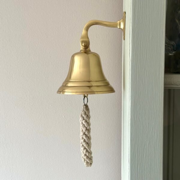 Personalized Brass Bell, Engraved School Wall Hanging Bell Indoor / Outdoor, Nautical Bells, Ship Boat Maritime Decor, Customized Ship Bell