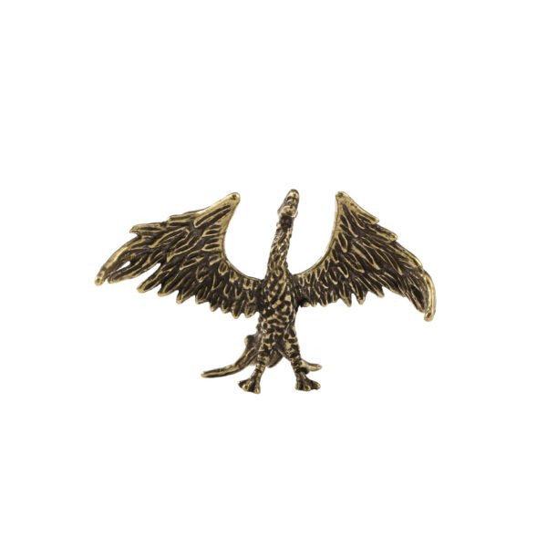 Custom China Feng Shui Decorations Small Statue Desktop Ornament Solid Brass Flame Phoenix Crafts