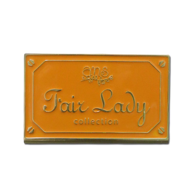 3d Custom Engraved Brand Gold Logo Desk Display Brass Label Business Tag for Meeting Room Table