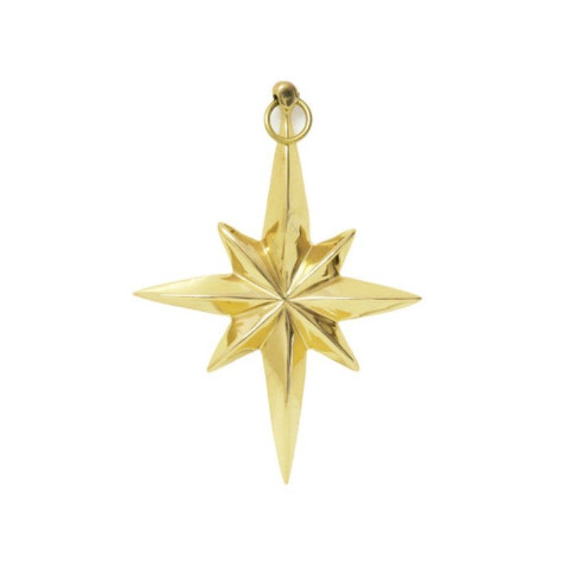 Custom Brass Star of Bethlehem Ornament for Christmas Decor