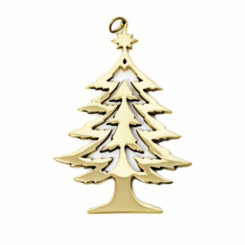 OEM Brass Christmas Tree Ornament for Home Decor