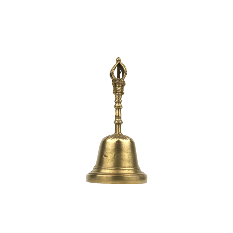 Custom Vintage Brass Hand Bell Ornate Church Bell with Crown Handle Decorative Sanctuary Bell for Dinner & Home Decor